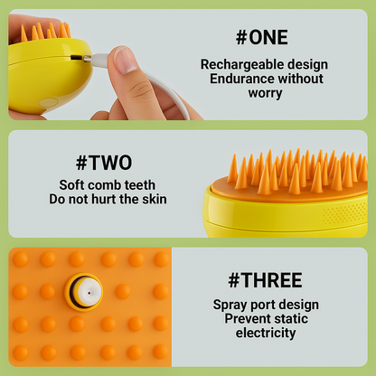 PawMist Pro (3 in 1 Electric Steam Pet Brush)
